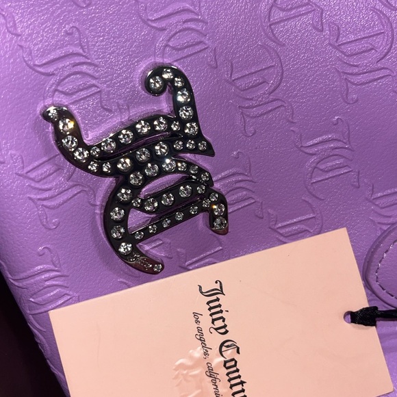 Juicy Couture All About That Bling Satchel Violet Tulle - Picture 2 of 3
